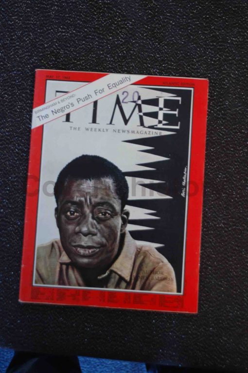 TIME MAGAZINE 17 may 1963 cover JAMES BALDWIN Birmingham and beyond (art Boris Chaliapin) Atlantic edition (vintage complete issue without label!!)