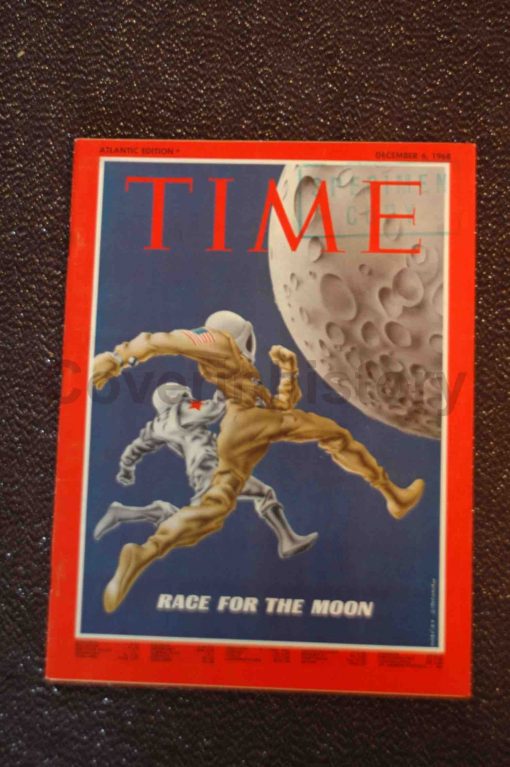 TIME MAGAZINE 8 december 1968 cover Space Race APOLLO 8 (Race for the moon) (airbrush Robert Grossman) Atlantic edition (vintage complete issue without label!!) – mint