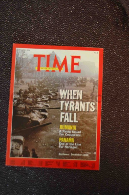 TIME MAGAZINE 8 january 1990 cover Rumania revolution death Ceausescu European edition INTERNATIONAL (vintage complete issue without label!!) – mint