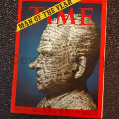 TIME MAGAZINE 3 january 1972 RICHARD NIXON Man of the year (cover art Stanley Glaubach) European edition (vintage complete issue without label!!) – mint